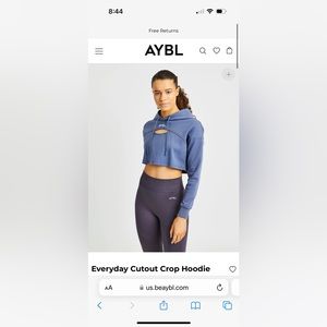 AYBL Everyday Cutout Crop Hoodie